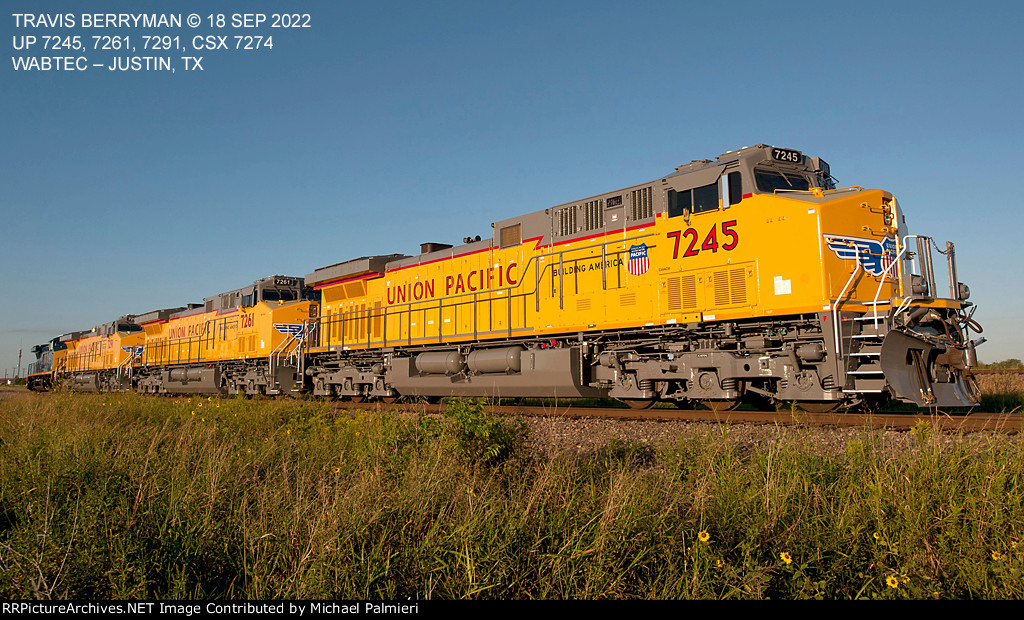 Union Pacific 7245 , 7261, 7291 and CSX 7274